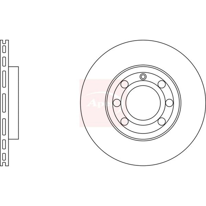 Apec 2 x Vented Front Brake Discs DSK2114