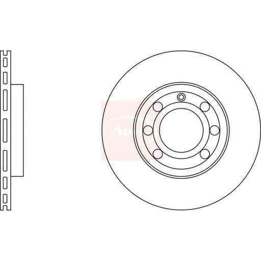 Apec 2 x Vented Front Brake Discs DSK2114