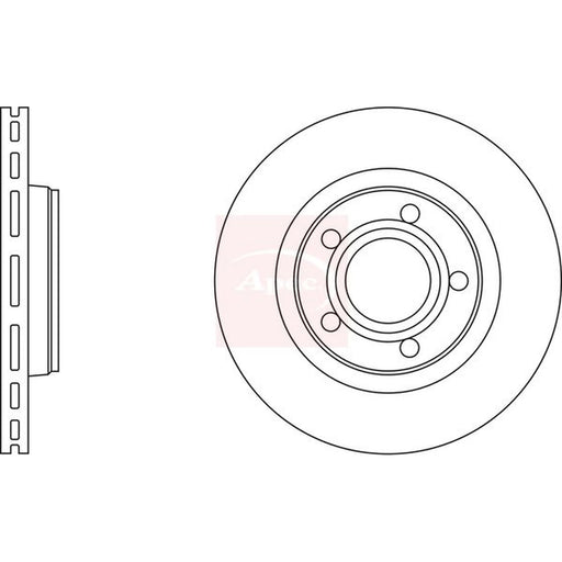 Apec 2 x Vented Front Brake Discs DSK776