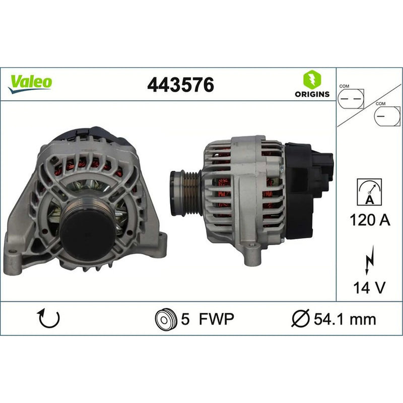 Valeo Car Alternator 12V 443576