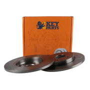 Key Parts 2 x Solid Rear Brake Discs KBD4239
