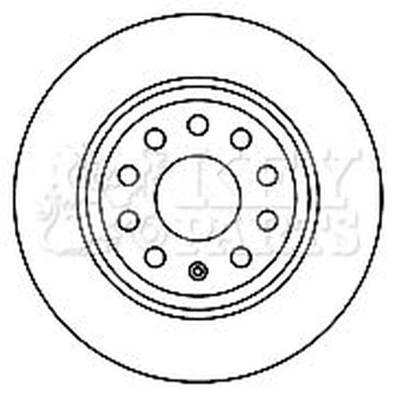 Key Parts 2 x Solid Rear Brake Discs KBD5167