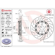 Brembo Aluminium Front Brake Disc Hub Brake Discs 09.A804.33