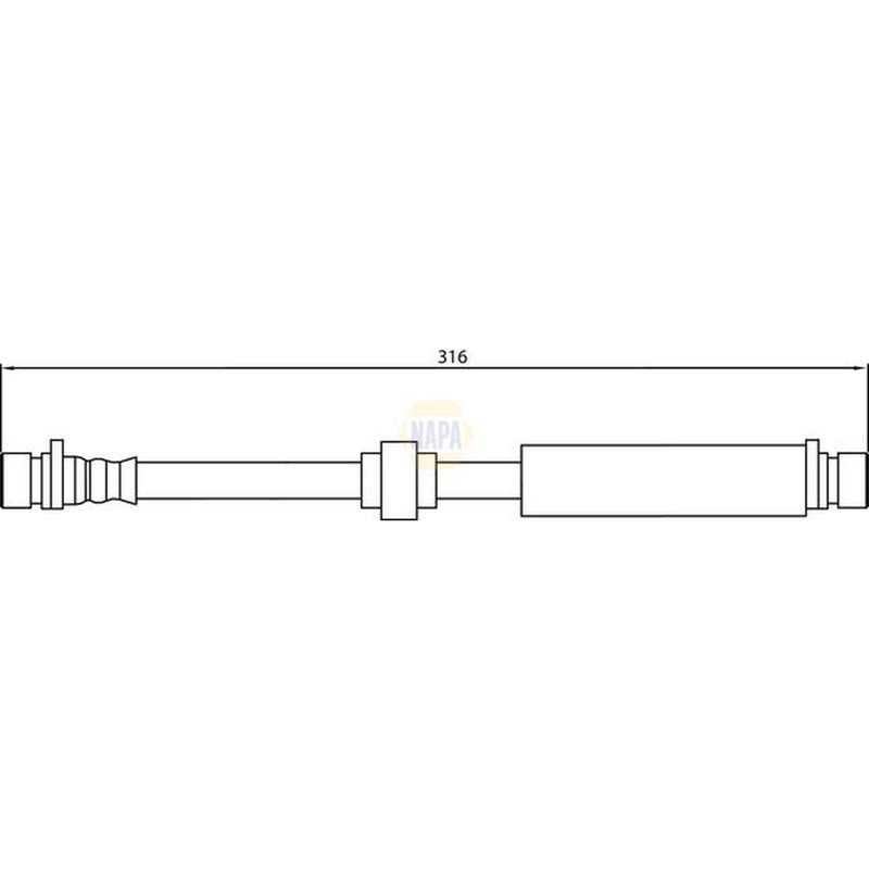 NAPA Brake Hydraulic Hose Line Rear NBH1073