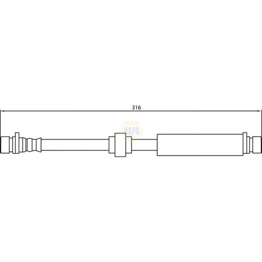 NAPA Brake Hydraulic Hose Line Rear NBH1073