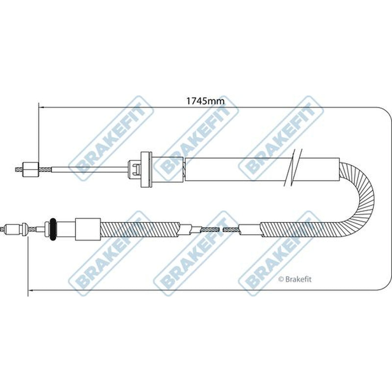 Apec Handbrake Cable Left Rear BBC3037