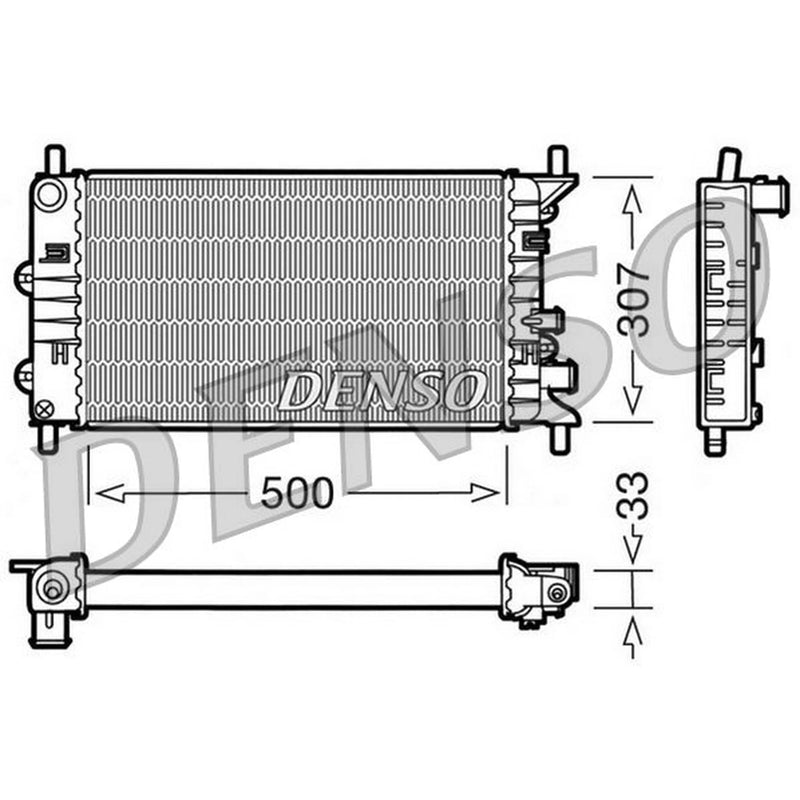 Denso Engine Radiator DRM10024