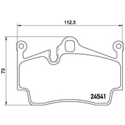 Brembo 4 x Rear Brake Pad Set P65028