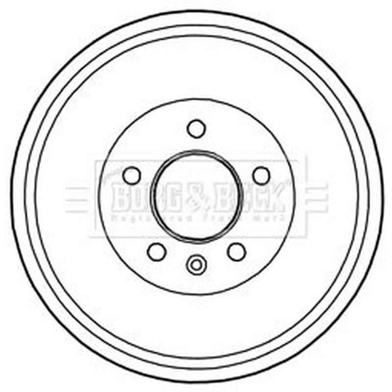 Borg & Beck Brake Drum Assembly Rear BBR7216