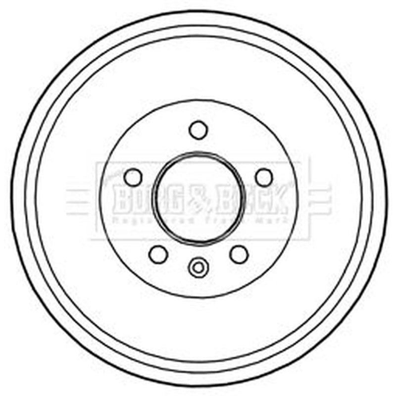 Borg & Beck Brake Drum Assembly Rear BBR7216