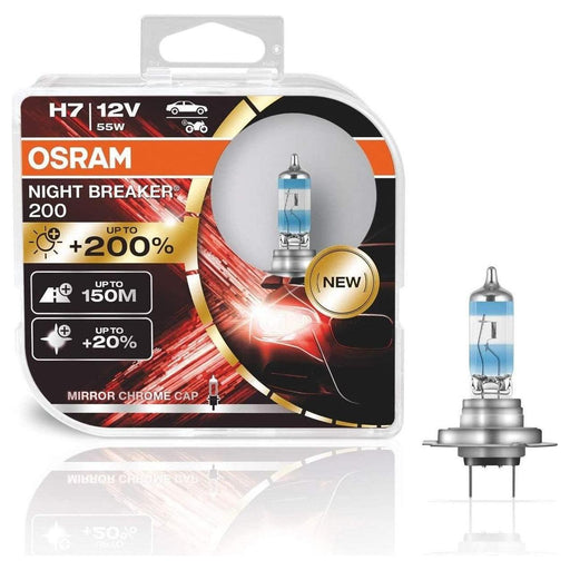 Osram Night Breaker 200 H7 Car Headlight Bulbs  +200% Upgrade Headlamp Osram  - Town Parts