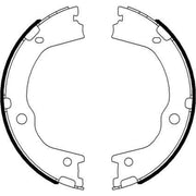 Textar Parking Brake Shoe Set 91075900