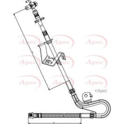 Apec Brake Hydraulic Hose Line Front Left HOS3838