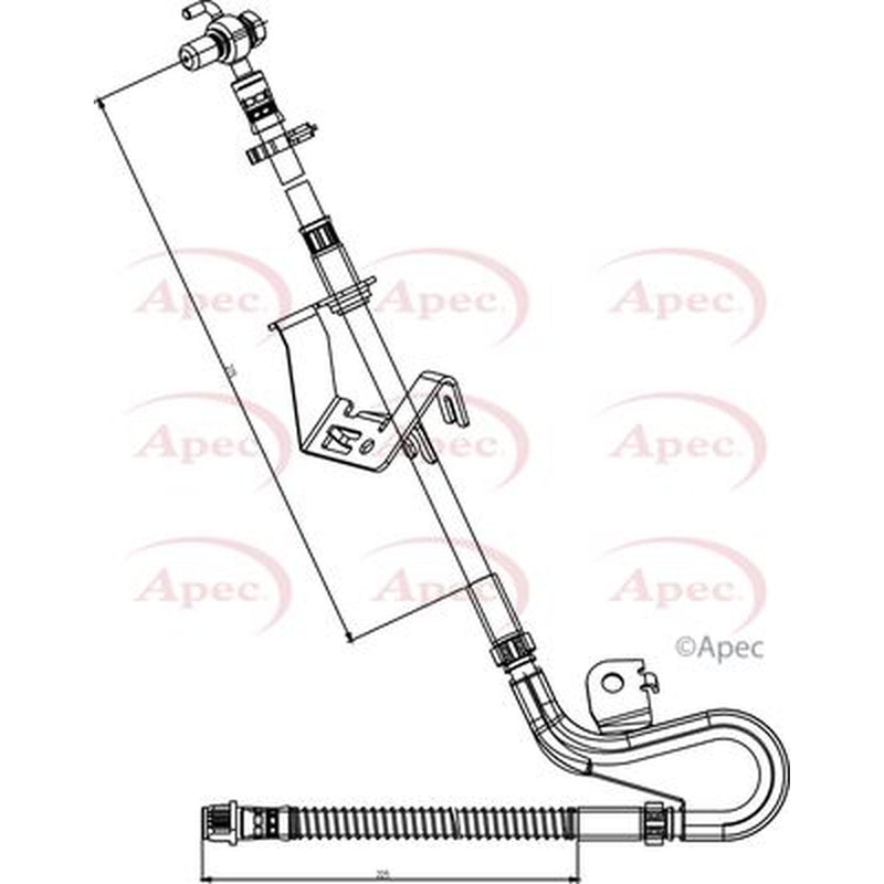 Apec Brake Hydraulic Hose Line Front Left HOS3838