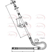 Apec Brake Hydraulic Hose Line Front Left HOS3838
