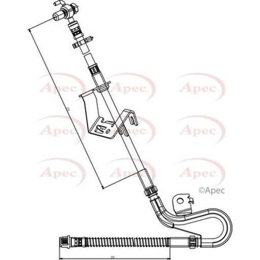 Apec Brake Hydraulic Hose Line Front Left HOS3838