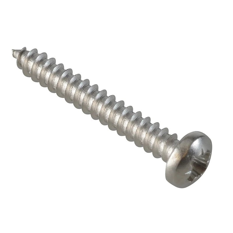 ForgeFix Self-Tapping Screw Pozi Compatible Pan Head SS 1in x 6 ForgePack 30