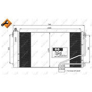 NRF Air Conditioning Condenser 350219