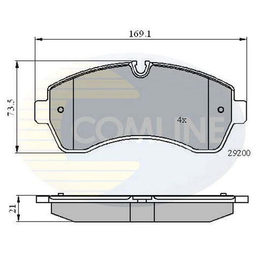 Comline 4 x Front Brake Pad Set CBP01569
