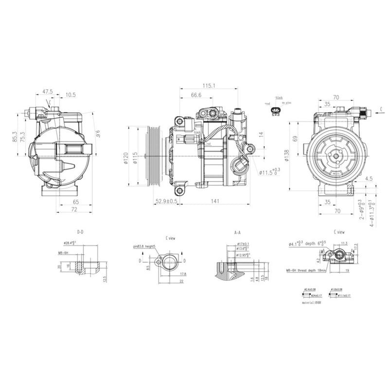 Hella Air Conditioning Compressor 8FK 366 201-861