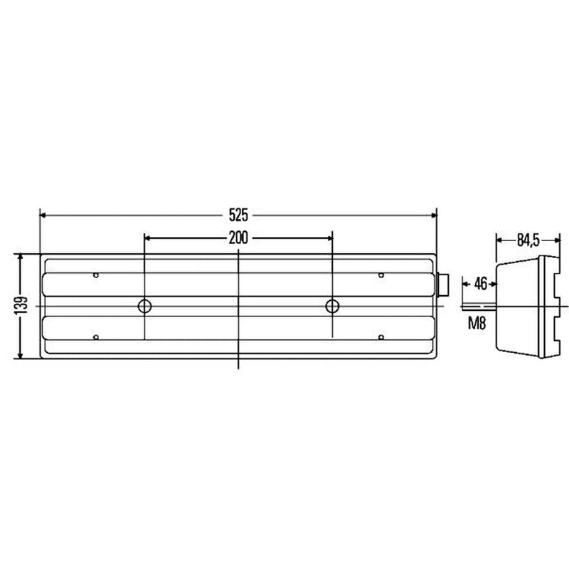 Hella Tail Light / Lamp R10W Right 2VP 007 500-421