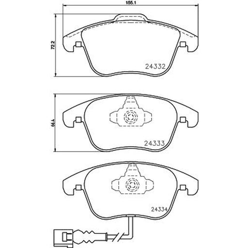 DON Front Brake Pad Set PCP1186