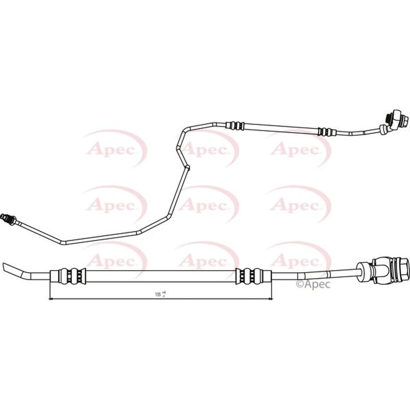 Apec Brake Hydraulic Hose Line Rear Right HOS3792