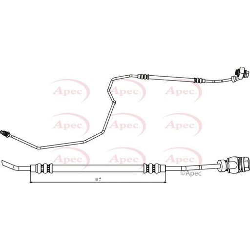 Apec Brake Hydraulic Hose Line Rear Right HOS3792