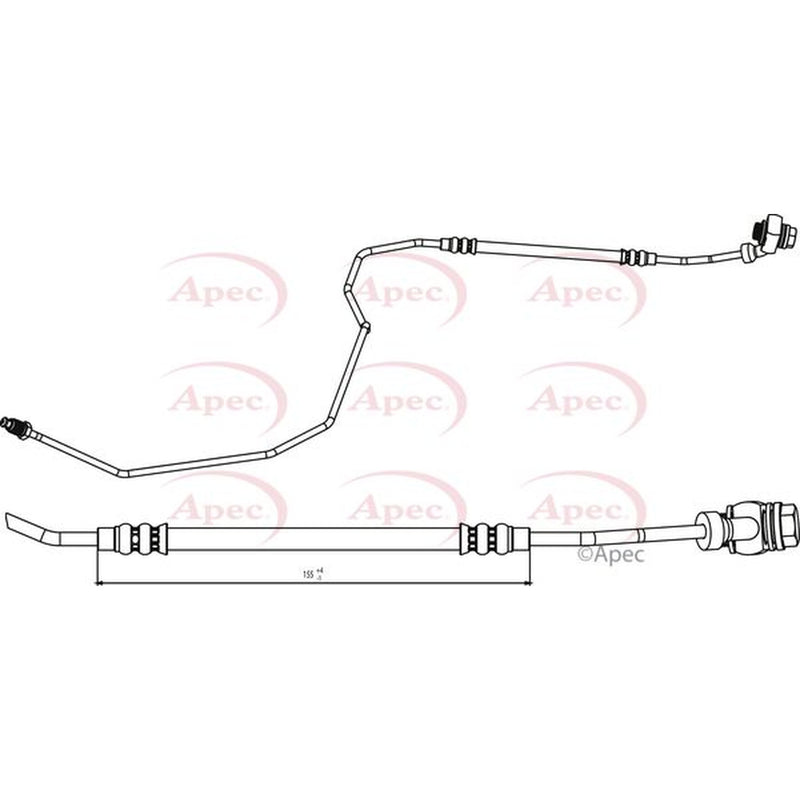 Apec Brake Hydraulic Hose Line Rear Right HOS3792