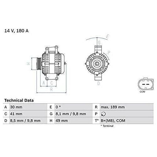 Bosch Reman Alternator 4884 0986048840 Bosch  - Town Parts