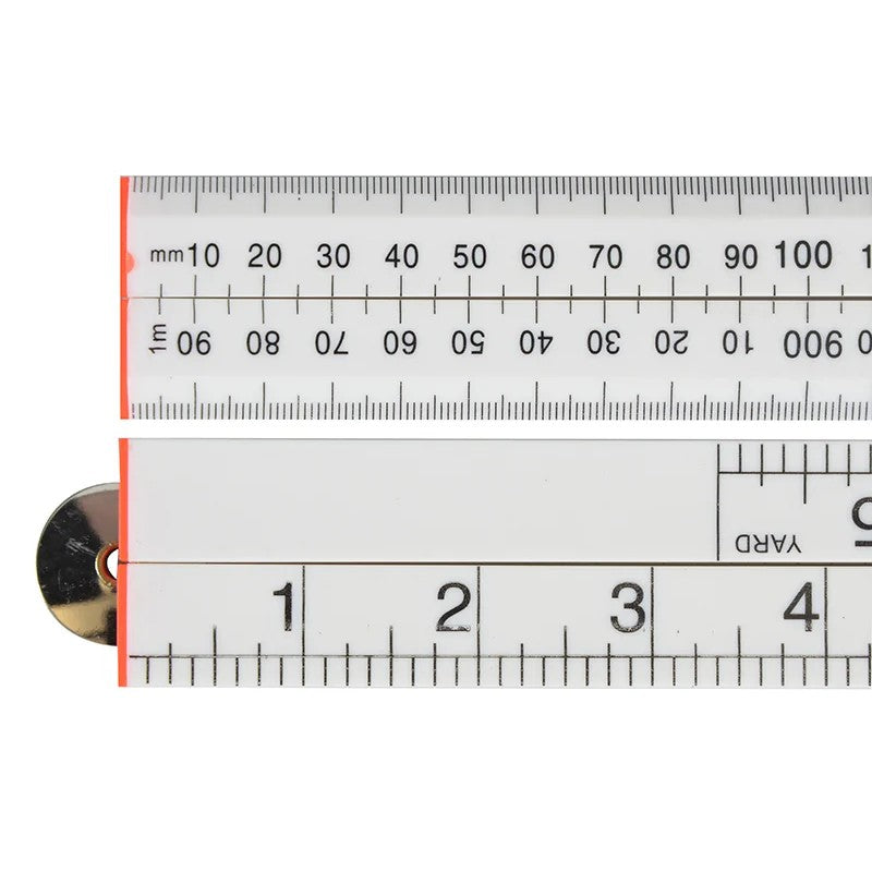Faithfull Folding Rule White ABS Plastic 1m (36in) - FAIRULEFOLDW