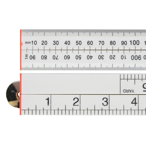 Faithfull Folding Rule White ABS Plastic 1m (36in) - FAIRULEFOLDW