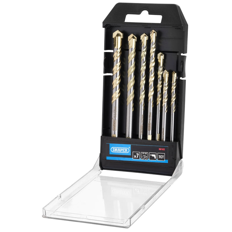 Draper Multi Construction TCT Drill Bit Set 7 Piece