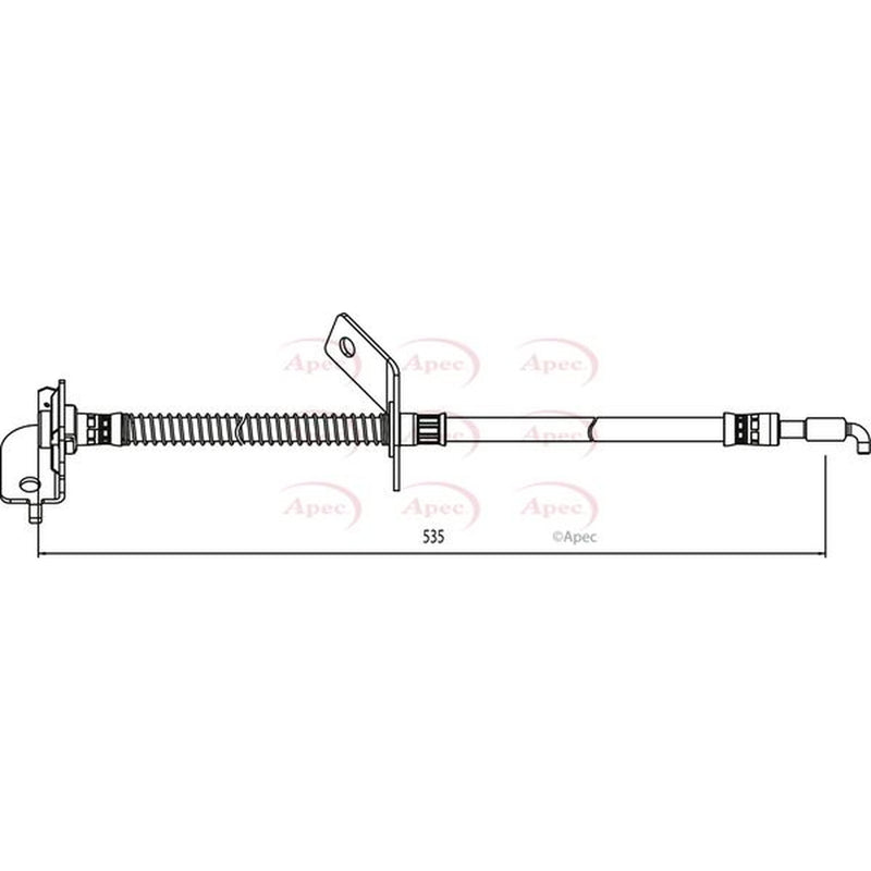 Apec Brake Hydraulic Hose Line Front Left HOS4006