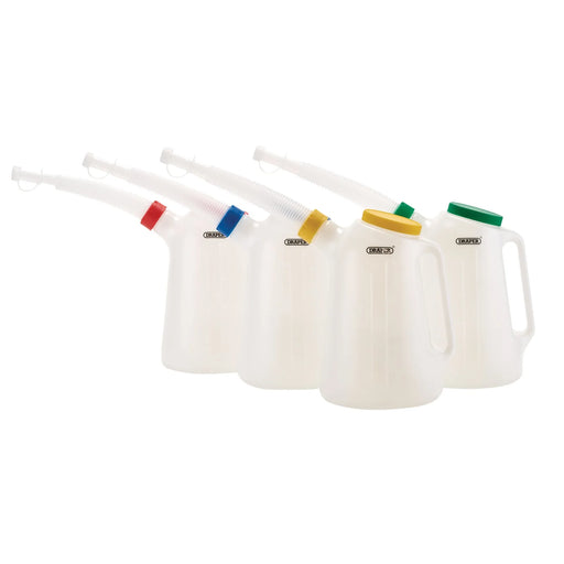Draper Jug Set, 5L (4 Piece) - Colour Coded Caps