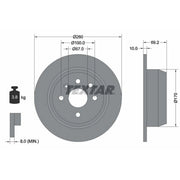 Textar 2 x Solid Rear Brake Discs 92057000