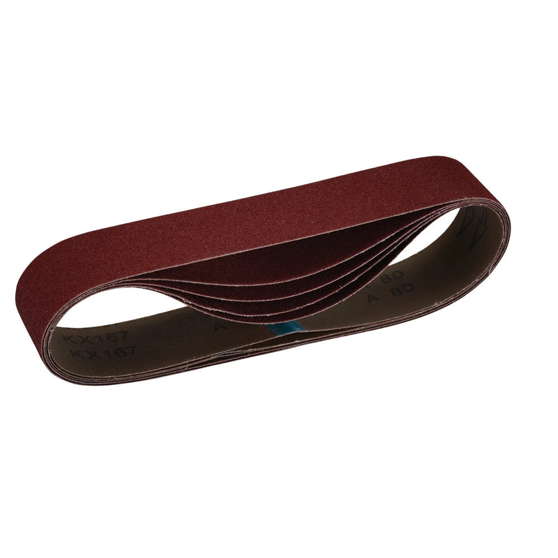 Draper Cloth Sanding Belt 50x686mm 80 Grit (Pack of 5)