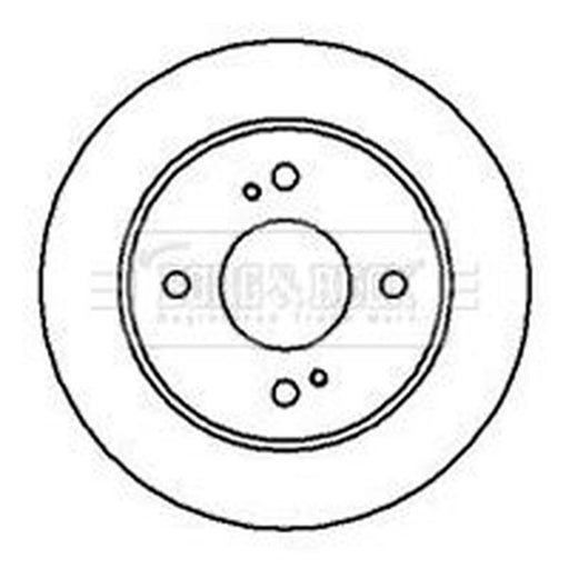 Borg & Beck 2 x Solid Rear Brake Discs BBD4235