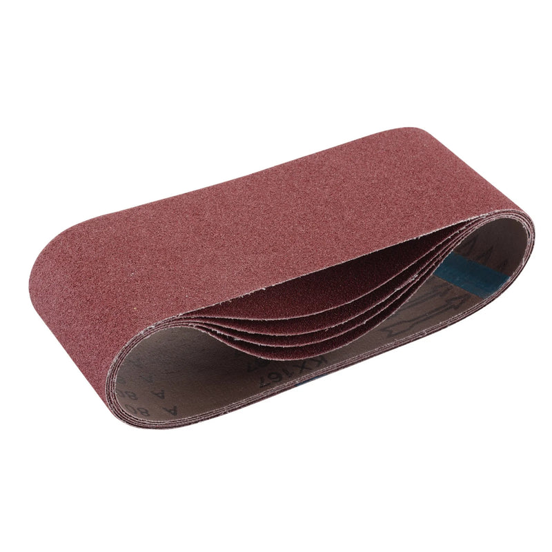 Draper Cloth Sanding Belt, 100mm, 80 Grit (Pack of 5)