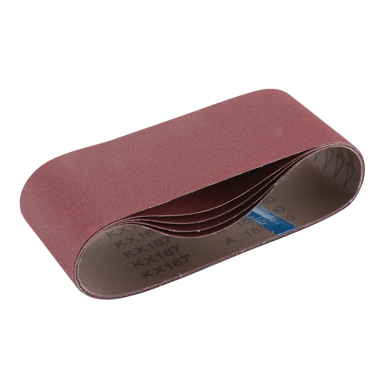 Draper Cloth Sanding Belt, 100mm, 180 Grit (Pack of 5)