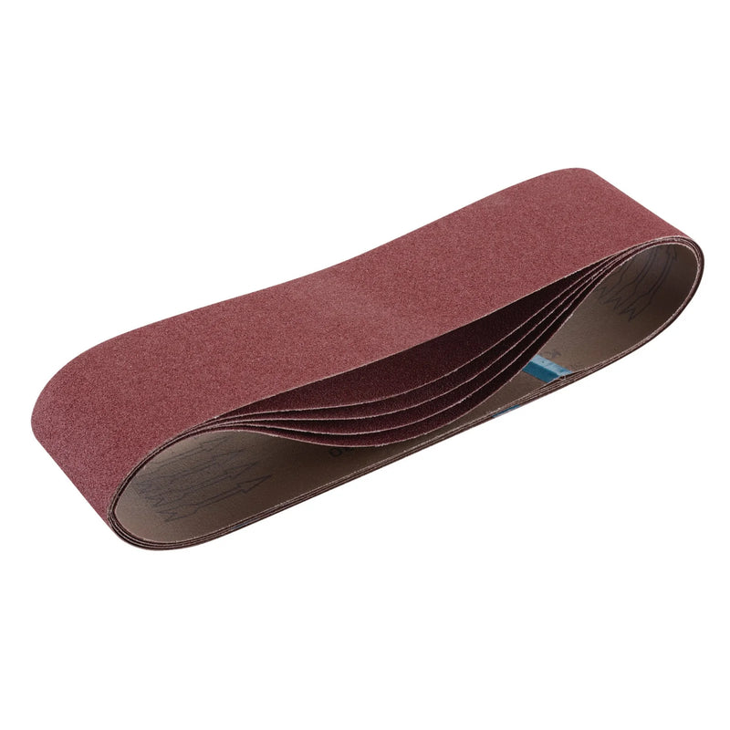 Draper Cloth Sanding Belt, 100mm, 80 Grit (Pack of 5)