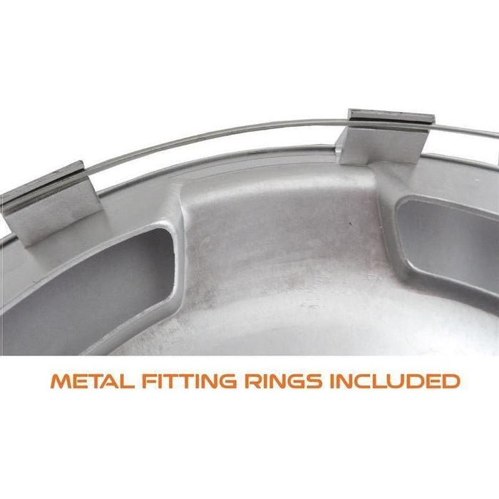 15" Inch Lightening Sports Wheel Cover Trim Set Black With Red Ring Rims (4Pcs) UKB4C  - Town Parts