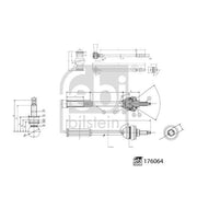 Febi Inner Rack End Right Joint Rear Right 176064