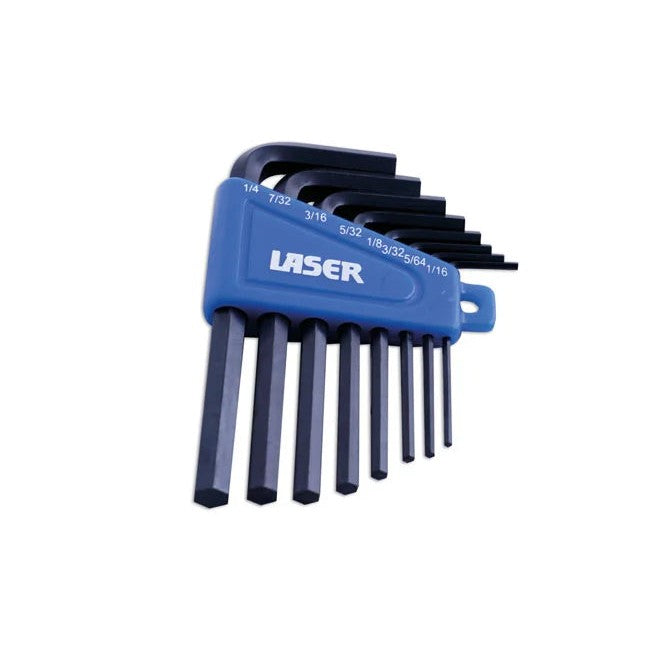 Laser Tools Imperial Hex Key Set 8pc - PL