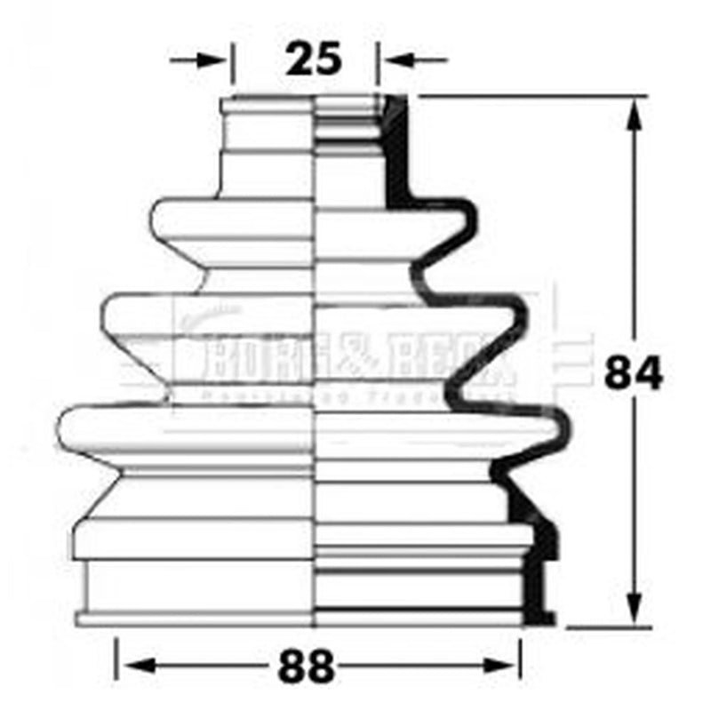 Borg & Beck Drive Shaft Bellow Kit Front Left BCB6033