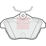 Apec Rear Brake Pad Set PAD1052