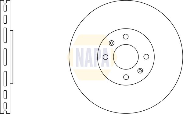 NAPA Front Vented & Rear Vented Brake Discs & Pads fits CITROËN PEUGEOT