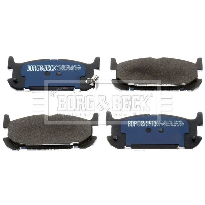 Borg & Beck 4 x Rear Brake Pad Set BBP1936