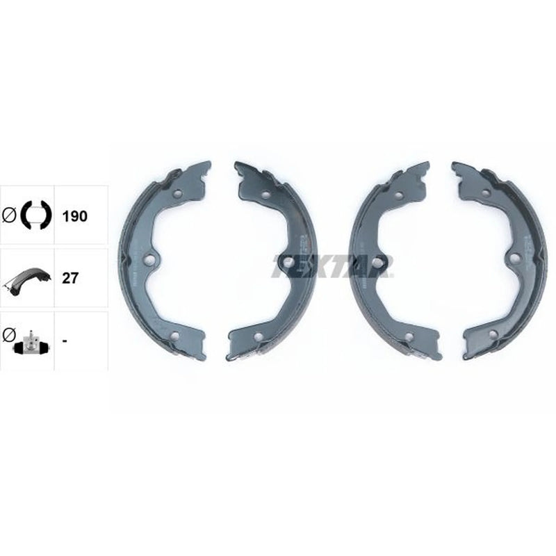 Textar Parking Brake Shoe Set 91077700