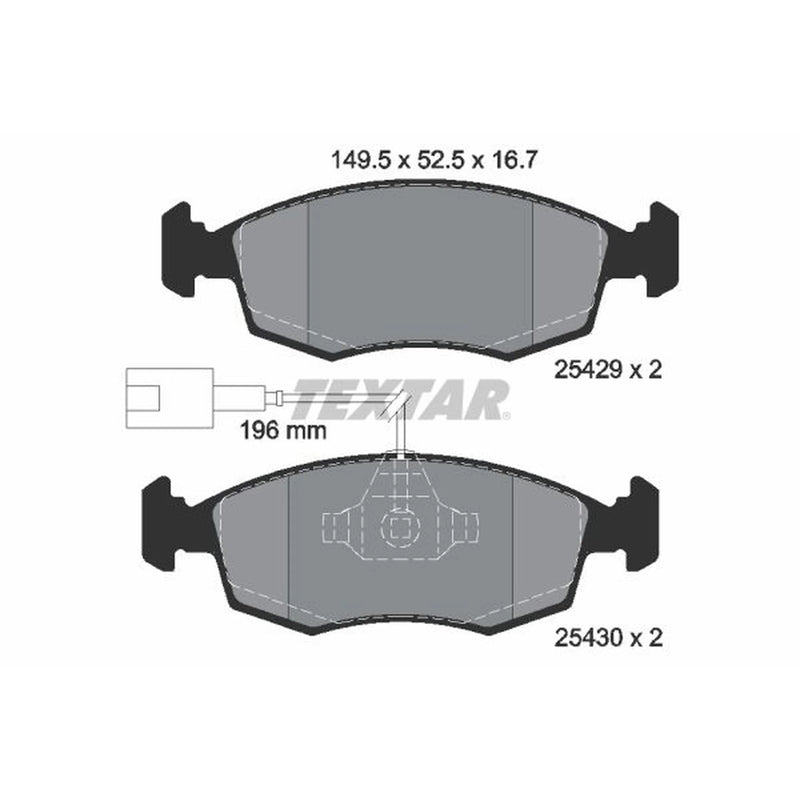 Textar Front Brake Pad Set 2542901